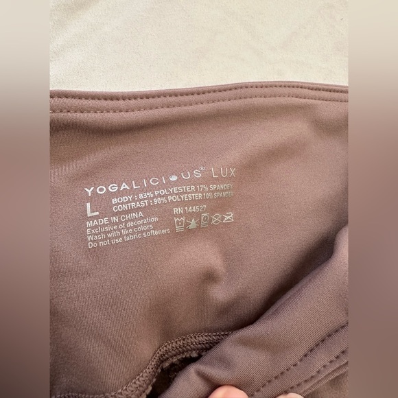 Yogalicious Lux High Waist Side Pocket Full Length Size L - Picture 5 of 12